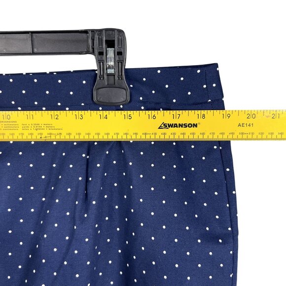 Liz Claiborne Career NWT Womens 14 /L Navy Polka Dot Blazer Skirt Set Power Suit - Picture 13 of 16